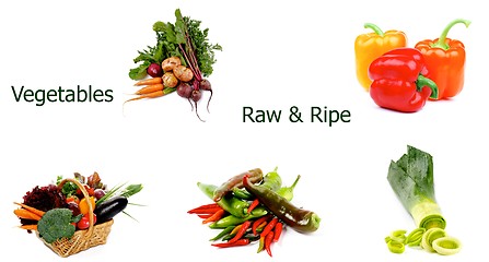 Image showing Raw and Ripe Vegetables Collection