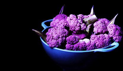 Image showing Fresh Purple Cauliflower