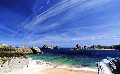 Image showing Playa De Cerrias, Cantabria, Spain
