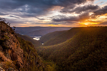 Image showing Sunset across the Cumberland Ranges
