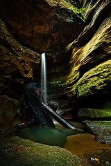 Image showing Waterfall into a canyon in Blue Mountains