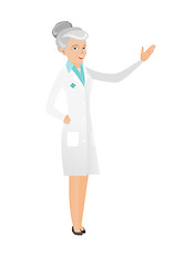 Image showing Senior caucasian doctor with outstretched hand.