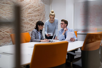 Image showing Business Team At A Meeting at modern office building