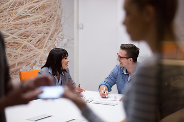 Image showing Business Team At A Meeting at modern office building