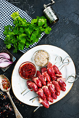 Image showing raw chicken hearts