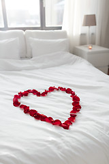 Image showing cozy bedroom decorated for valentines day