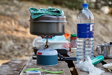 Image showing Camping cooking equipment