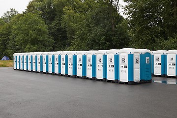 Image showing Toilets installed at a public event