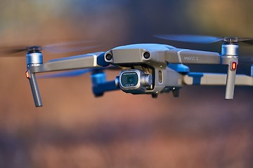 Image showing Drone flying outdoors