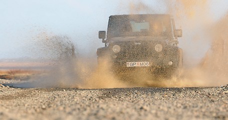 Image showing Jeep Wrangler on Icelandic terrain