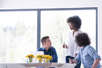 Image showing Multiethnic startup business team on meeting