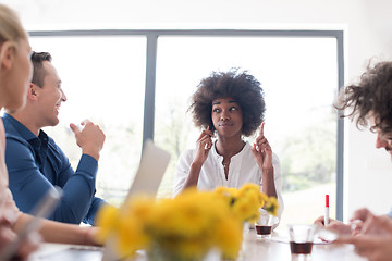 Image showing Multiethnic startup business team on meeting