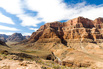 Image showing view of grand canyon cliffs and desert