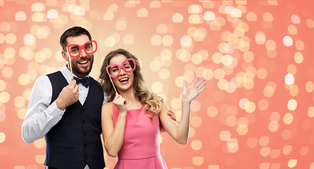 Image showing couple with party props having fun and posing