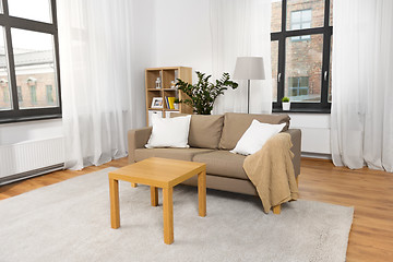 Image showing interior of home living room with sofa and table