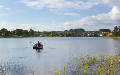 Image showing Sunny Summer Day In The Lakeside Village