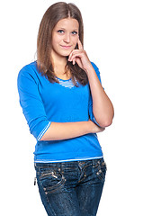 Image showing Portrait of beautiful teen girl