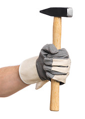 Image showing Worker hand with Hammer