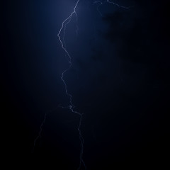 Image showing Lightning in night sky