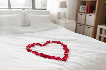 Image showing cozy bedroom decorated for valentines day
