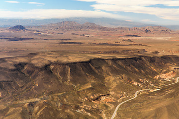 Image showing aerial view of grand canyon from helicopter