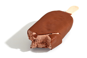 Image showing ice cream covered with chocolate