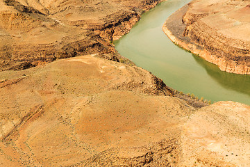 Image showing view of grand canyon cliffs and colorado river