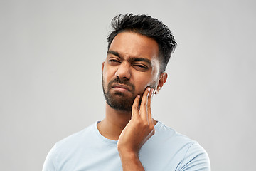 Image showing indian man suffering from toothache