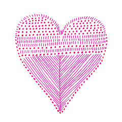 Image showing Love symbol with abstract pattern