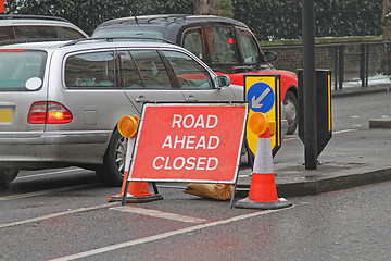 Image showing Road Ahead Closed