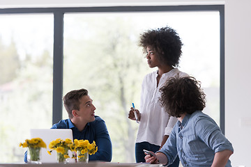 Image showing Multiethnic startup business team on meeting