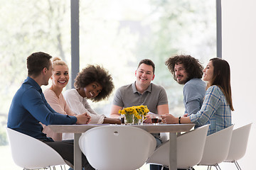 Image showing Multiethnic startup business team on meeting