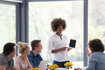 Image showing Multiethnic startup business team on meeting