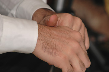 Image showing clasped hands