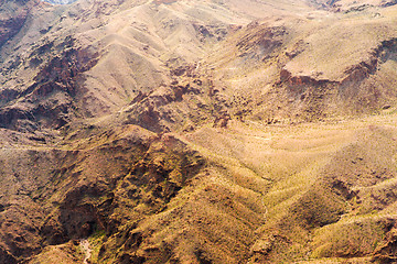 Image showing aerial view of grand canyon from helicopter