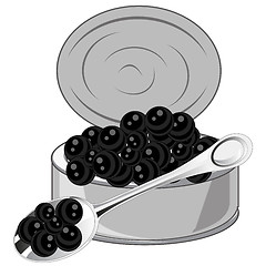 Image showing Vector illustration tin banks with black roe