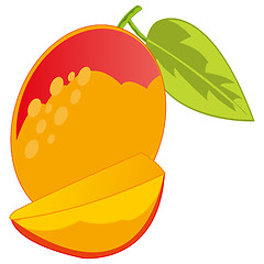 Image showing Fruit mango on white background is insulated