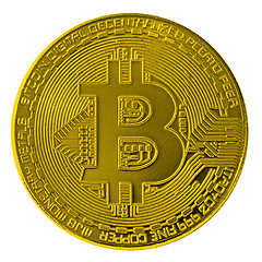 Image showing Digital currency Bitcoin isolated on a white background