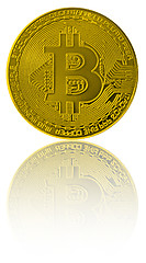 Image showing Digital currency Bitcoin isolated on a white background