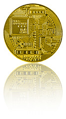 Image showing Digital currency Bitcoin isolated on a white background