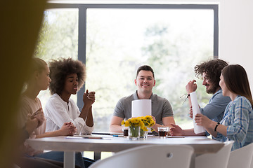 Image showing Multiethnic startup business team on meeting