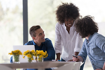 Image showing Multiethnic startup business team on meeting