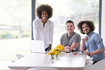 Image showing Multiethnic startup business team on meeting