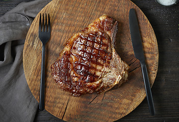 Image showing grilled beef steak meat