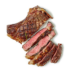 Image showing sliced grilled beef steak