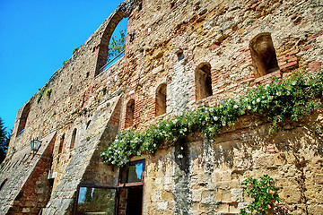 Image showing old wall of ancient italian city 