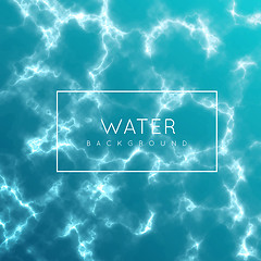 Image showing The water surface of the sea, river or ocean. Vector illustration of water, top view.