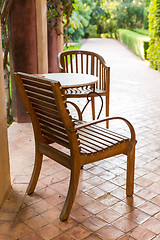 Image showing Cozy sitting area in mediterranean garden