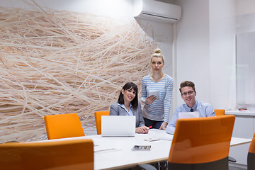 Image showing Business Team At A Meeting at modern office building