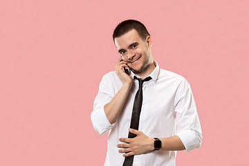 Image showing Handsome businessman with mobile phone